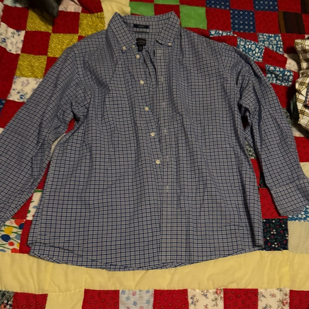 Classic Blue Checkered Men's Shirt